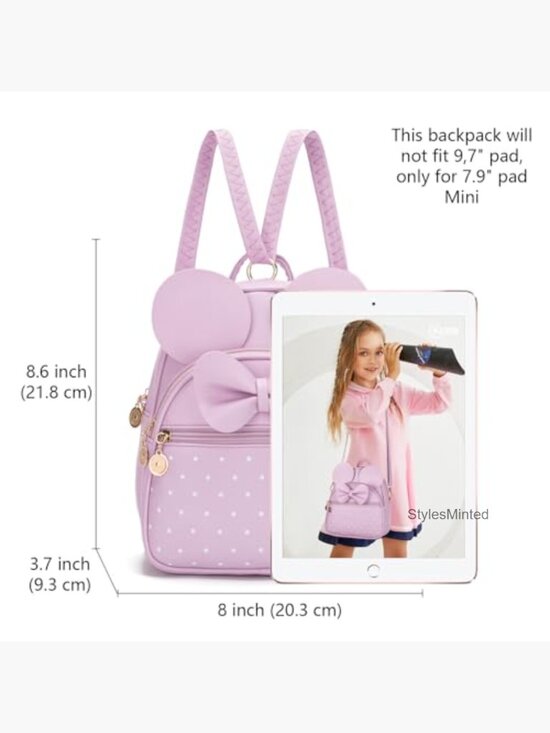 Mini Backpack Bowknot Polka Dot Cute Small Daypack Crossbody Purse main image 6